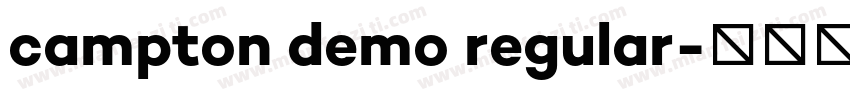 campton demo regular字体转换
